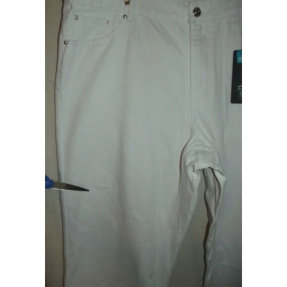RUE21 Jeans Womens Plus Size 18 White High Rise Ankle Straight 100% Cotton - Picture 3 of 12